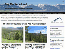 Tablet Screenshot of buy-montana-land.com